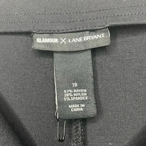 GLAMOUR X LANE BRYANT 90s Y2K Ring Stretchy Gothcore Grunge Bodycon Pencil Skirt - Picture 5 of 6